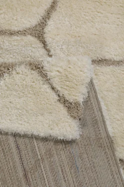 2 für 1 Aktion: Hochflor Teppich Creme Beige 