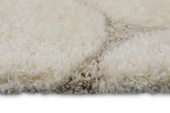 2 für 1 Aktion: Hochflor Teppich Creme Beige 