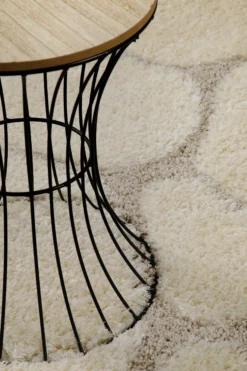 2 für 1 Aktion: Hochflor Teppich Creme Beige