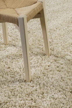 2 für 1 Aktion: Hochflor Teppich Rund Beige "Shaggy Plus" 200 cm