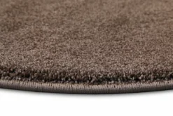 2 für 1 Aktion: Hochflor Teppich Rund Braun 