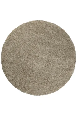 2 für 1 Aktion: Hochflor Teppich Rund Creme Beige 