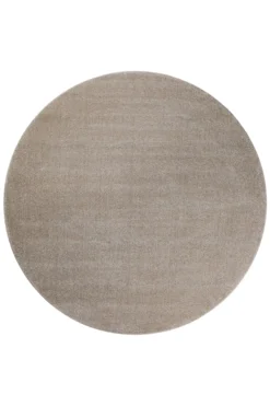 2 für 1 Aktion: Hochflor Teppich Rund Sand Beige 