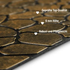 Fußmatte aus Gummi Gold Braun