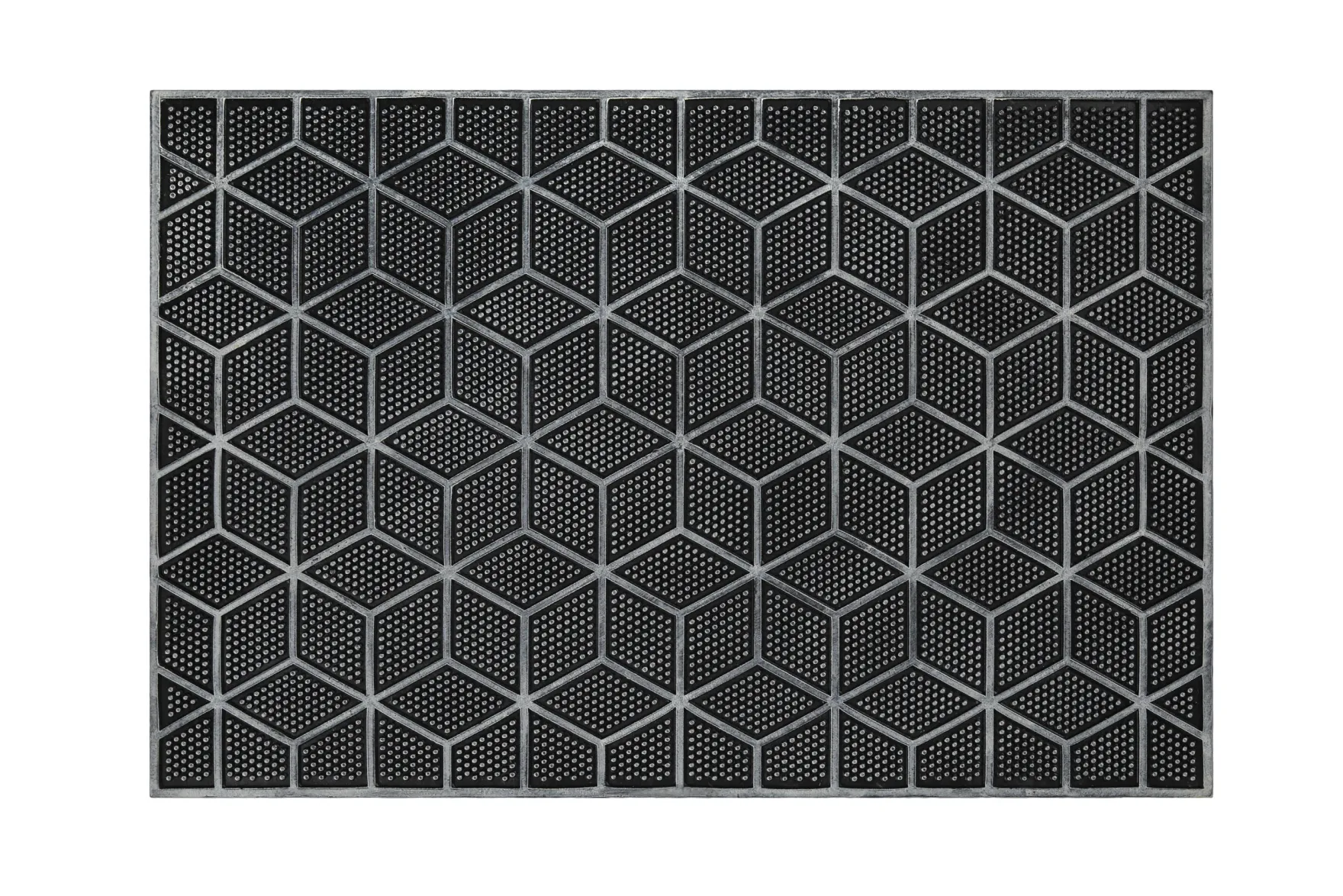 Fußmatte aus Gummi Silber Grau "Bossa Groove" WECONhome