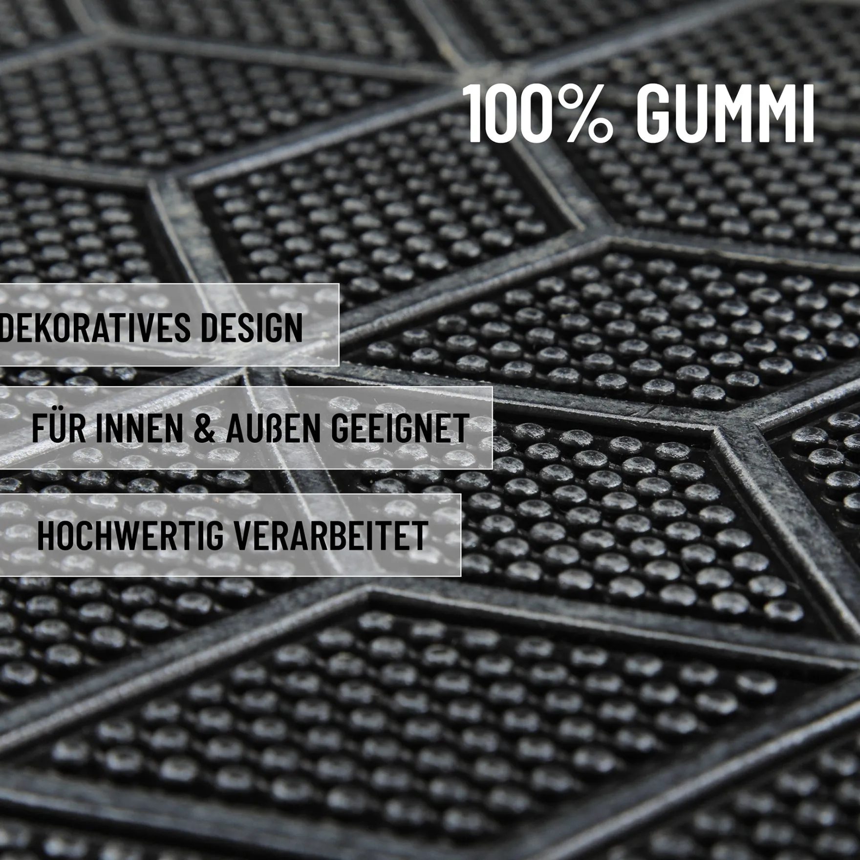 Fußmatte aus Gummi Silber Grau "Bossa Groove" WECONhome