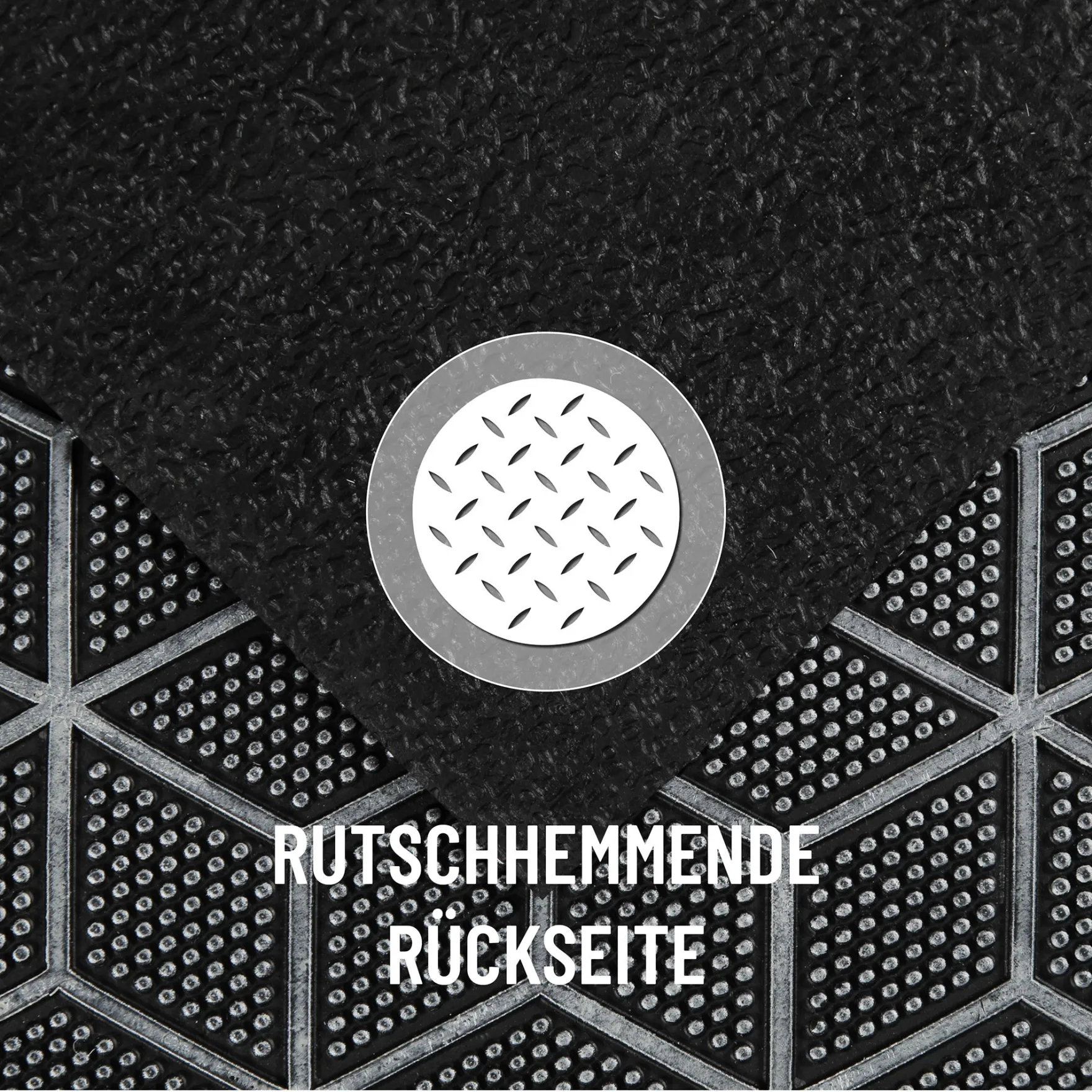 Fußmatte aus Gummi Silber Grau "Bossa Groove" WECONhome