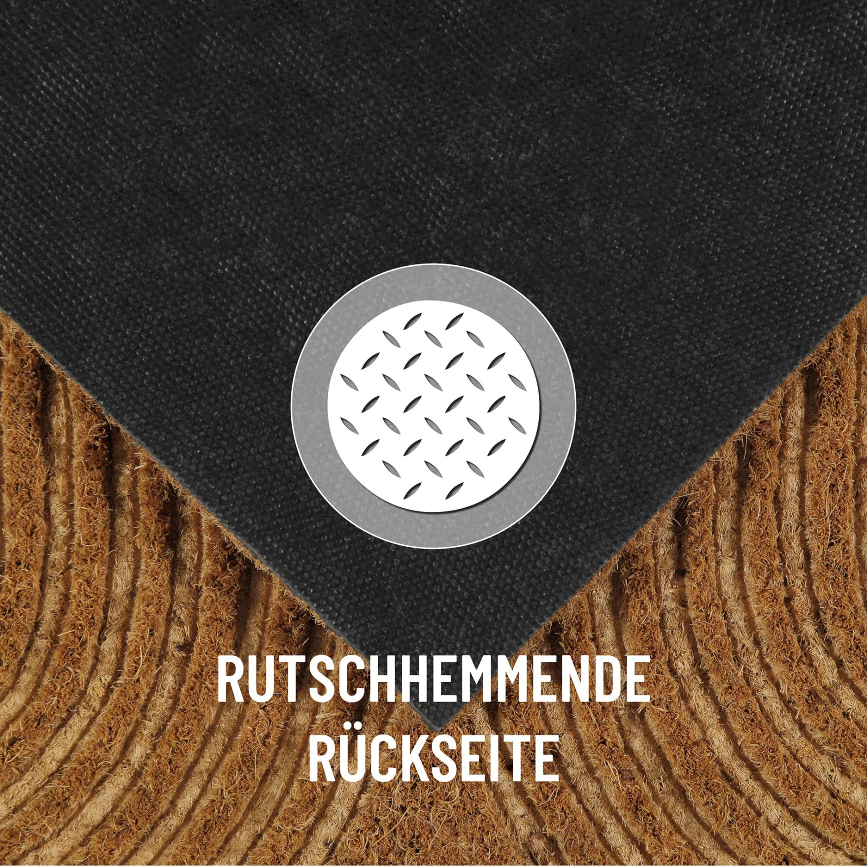 Fußmatte aus Kokosfaser Natur "Retro Flow" WECONhome