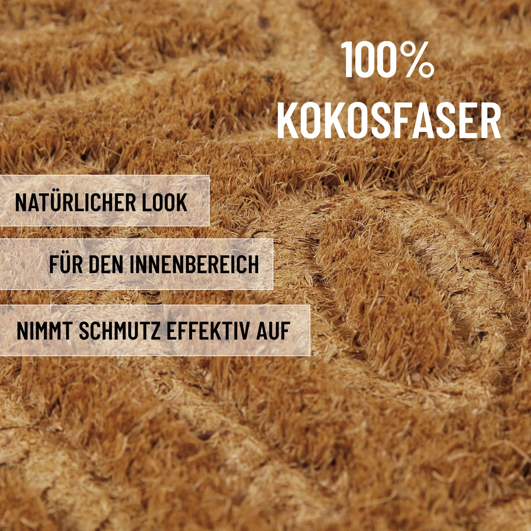 Fußmatte aus Kokosfaser Natur "Desert Doodle" WECONhome