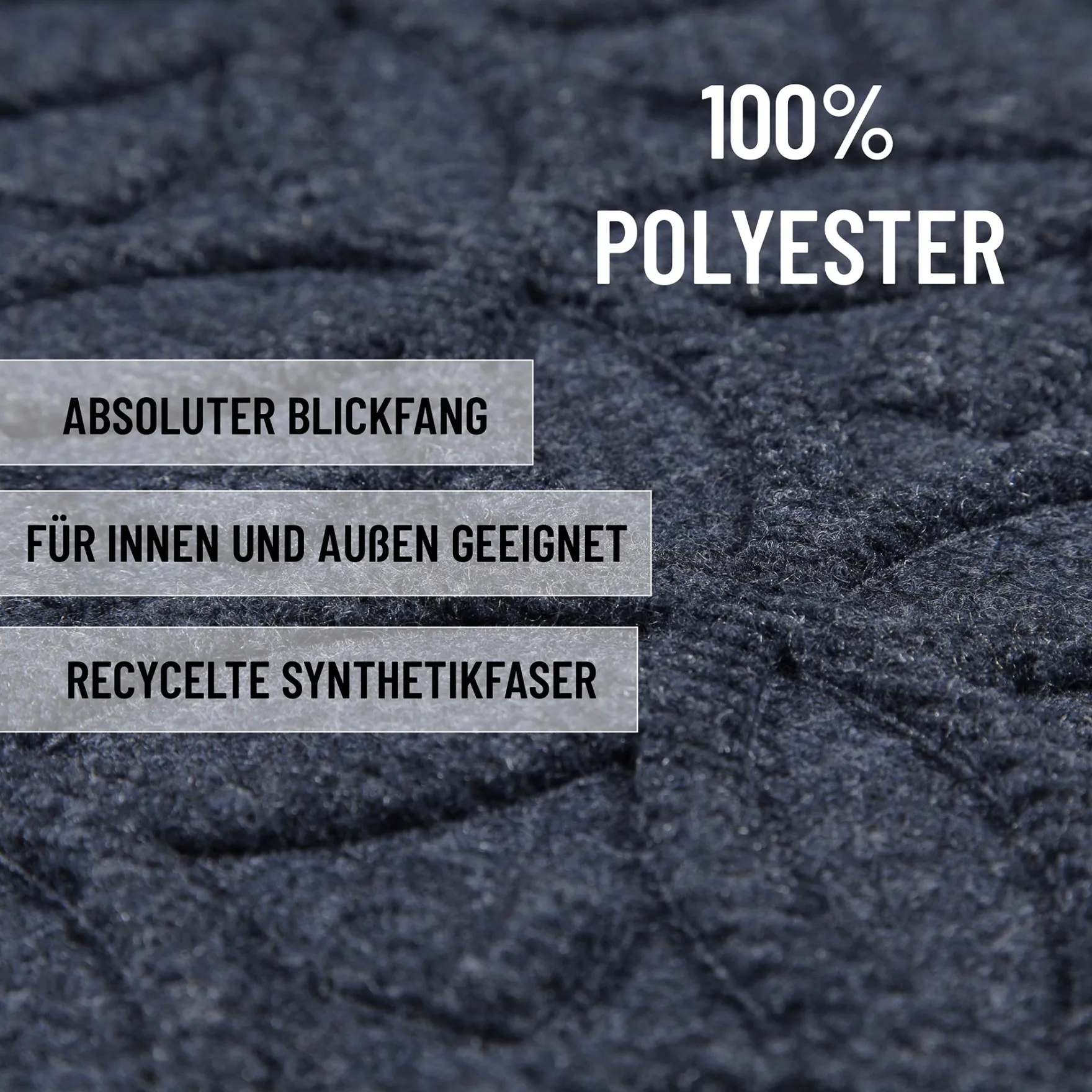 Fußmatte Grau Blau "Midnight Mosaic" WECONhome