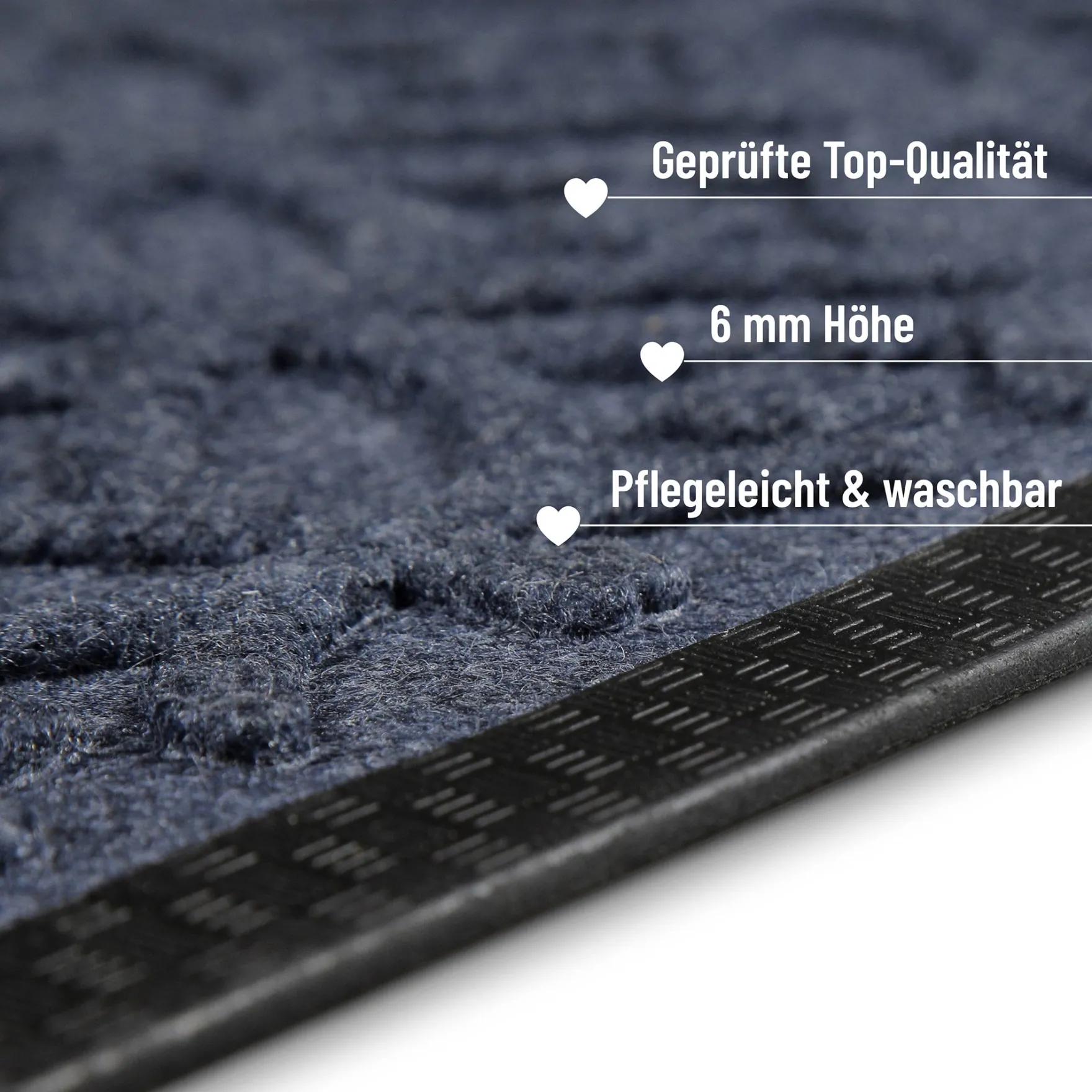 Fußmatte Grau Blau "Midnight Mosaic" WECONhome