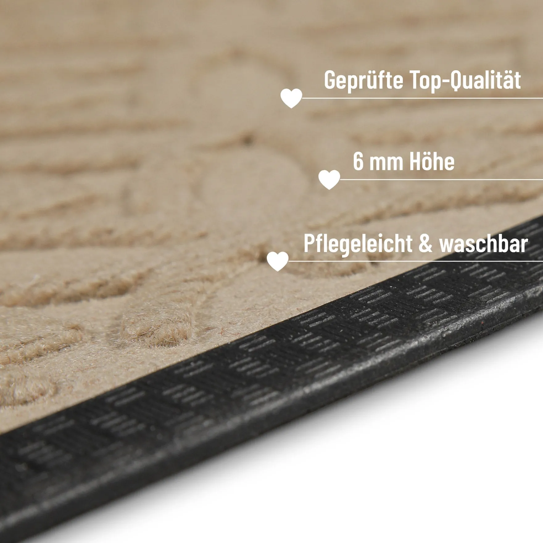 Fußmatte Sand Beige "Midnight Mosaic" WECONhome