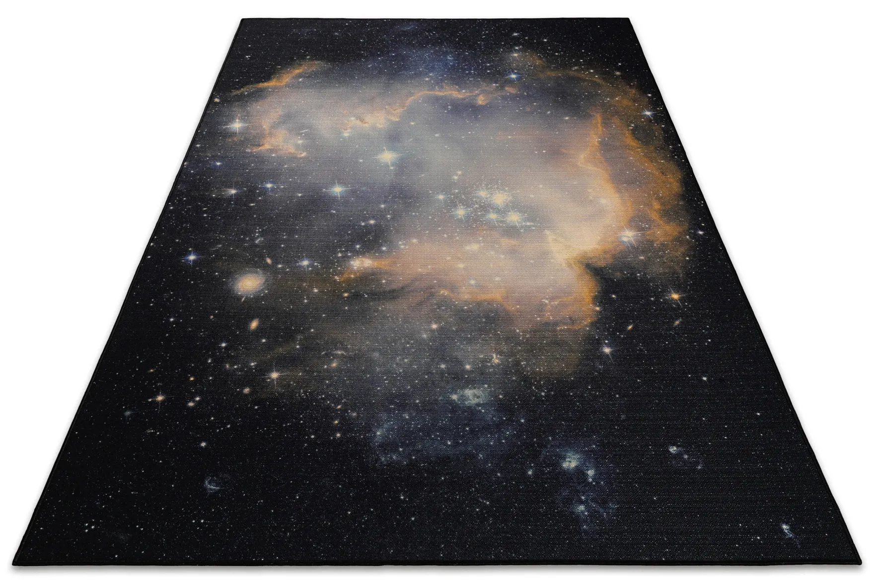 Gewebter Gamerteppich bedruckt Schwarz Multi "Galactic Glow" WECONhome