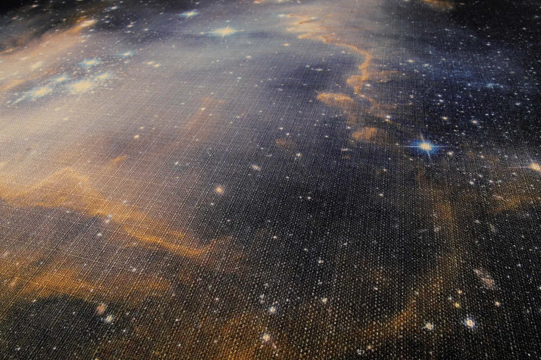 Gewebter Gamerteppich bedruckt Schwarz Multi "Galactic Glow" WECONhome