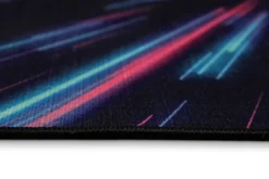 Gewebter Gamerteppich bedruckt Schwarz Multi "Neon Horizon" WECONhome