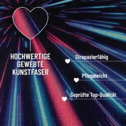 Gewebter Gamerteppich bedruckt Schwarz Multi