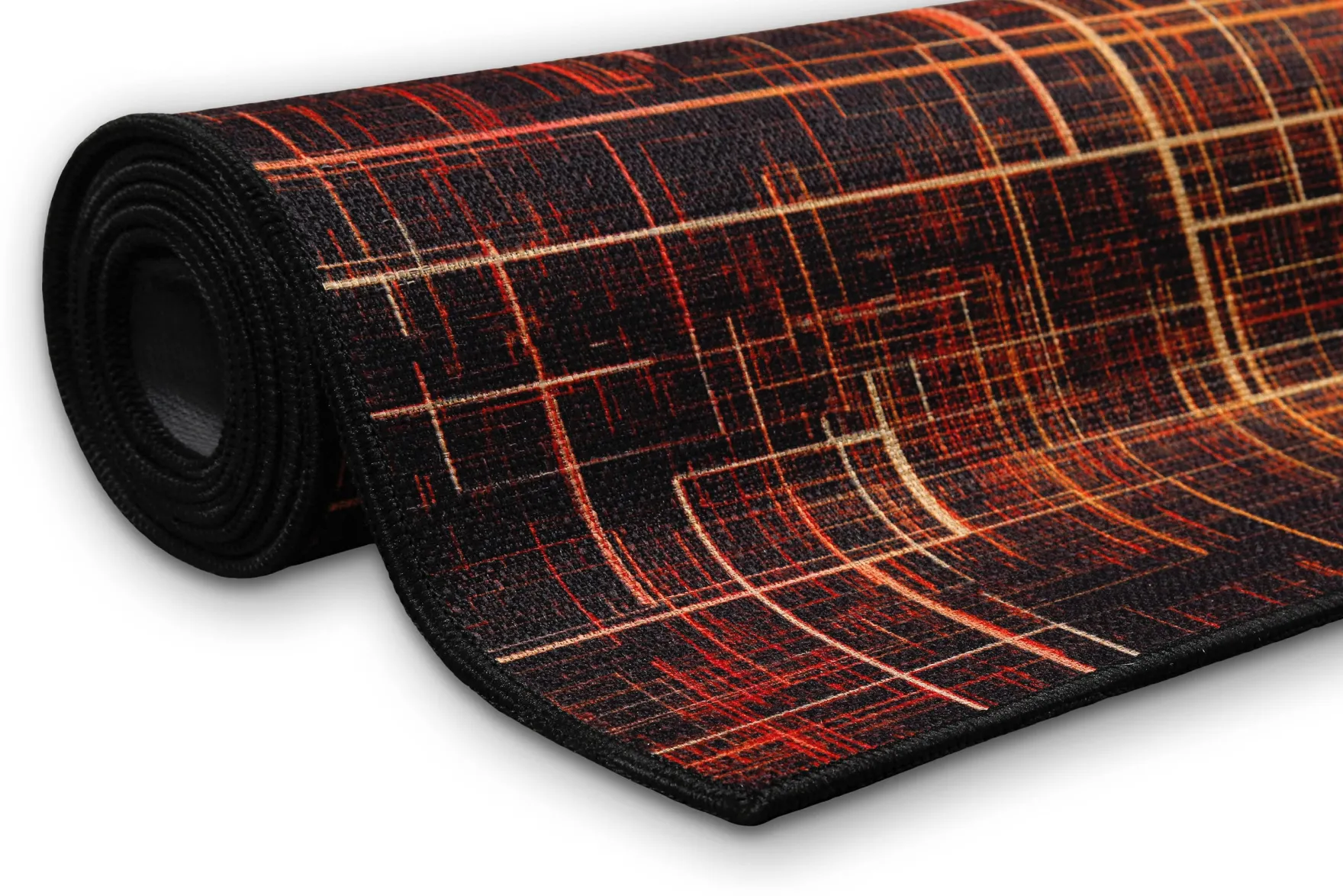 Gewebter Gamerteppich bedruckt Schwarz Multi "Quantum Warp" WECONhome
