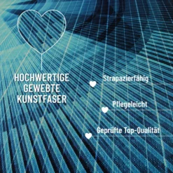 Gewebter Gamerteppich bedruckt Blau Schwarz