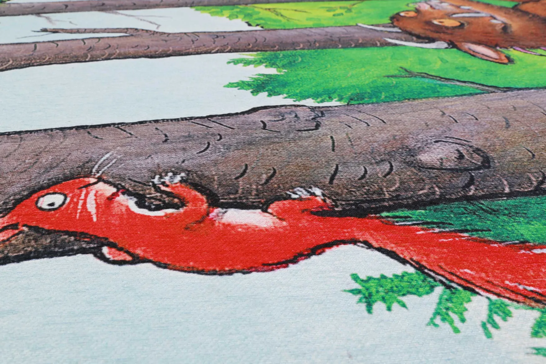 Grüffelo Kinderteppich Bunt Kurzflor "Wanderlo"