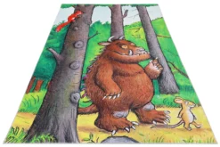 Grüffelo Kinderteppich Bunt Kurzflor