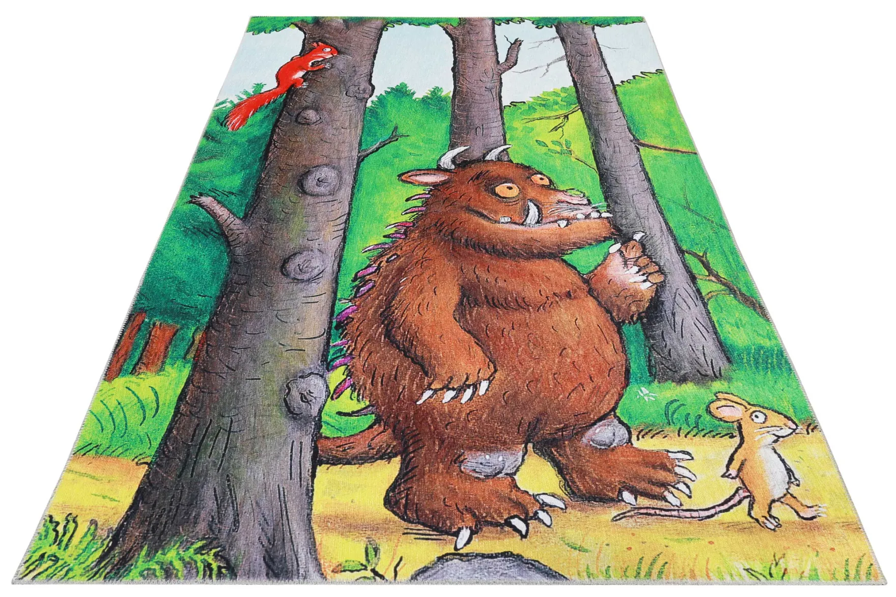 Grüffelo Kinderteppich Bunt Kurzflor "Wanderlo"