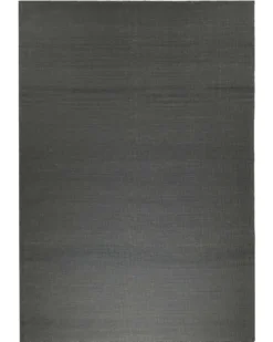 Handwebteppich Baumwolle uni anthrazit robust 160x230 cm