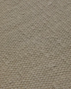 Handwebteppich Baumwolle uni taupe robust 160x230 cm