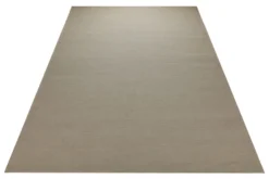 Handwebteppich Baumwolle uni taupe robust 160x230 cm