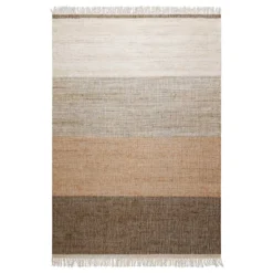 Handwebteppich Beige Braun aus Naturfaser