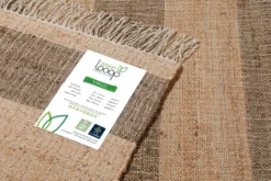 Handwebteppich Beige Braun aus Naturfaser