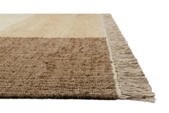 Handwebteppich Beige Braun aus Naturfaser "Valentin" Green Looop