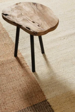 Handwebteppich Beige Braun aus Naturfaser
