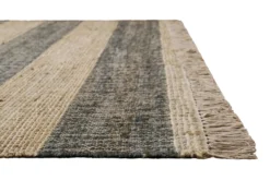Handwebteppich Beige Grün aus Naturfaser