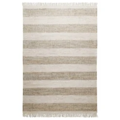 Handwebteppich Beige Sand aus Naturfaser