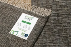 Handwebteppich Braun Grau aus Naturfaser "Vante" Green Looop