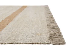 Handwebteppich Creme Beige Cognac aus Naturfaser