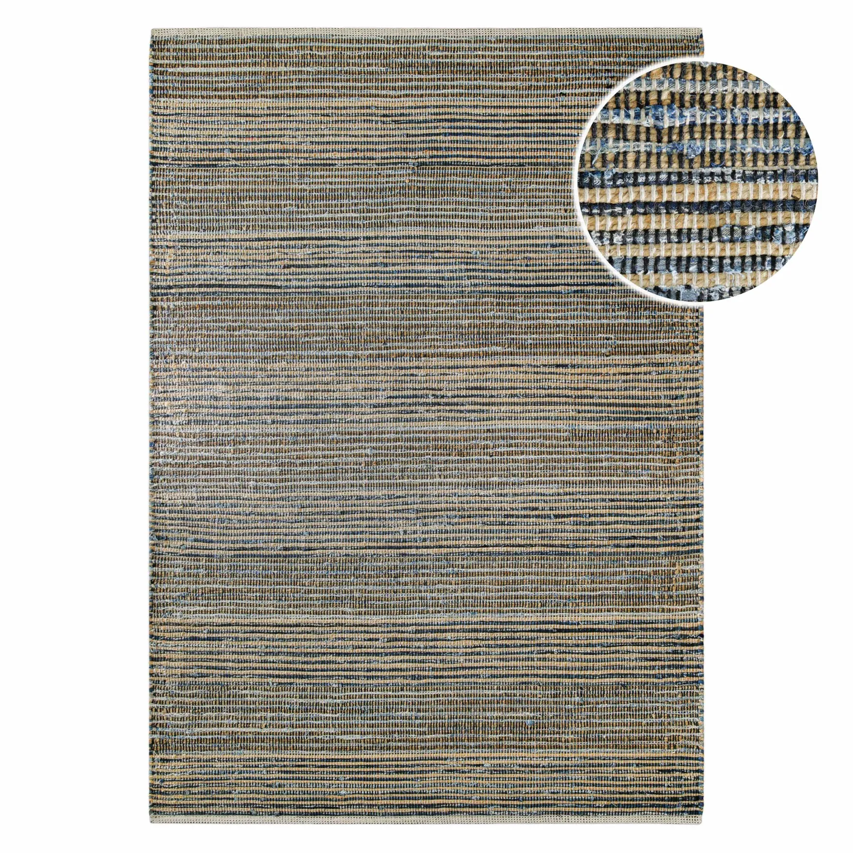 Handwebteppich Denim Blau "Denim Feels" WECONhome