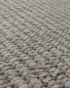 Handwebteppich Wolle meliert grau 160x230 cm