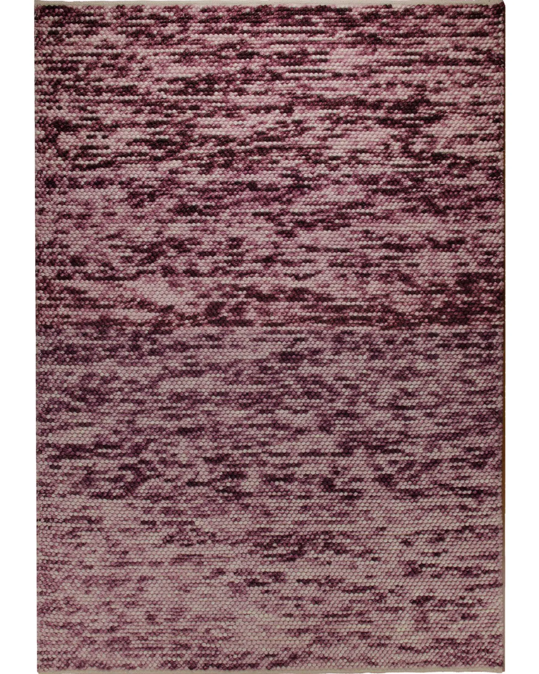 1433 Handwebteppich Wolle space-dyed beere rosé 160x230 cm