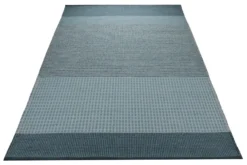 Handwebteppich Wolle Struktur graublau 160x230 cm