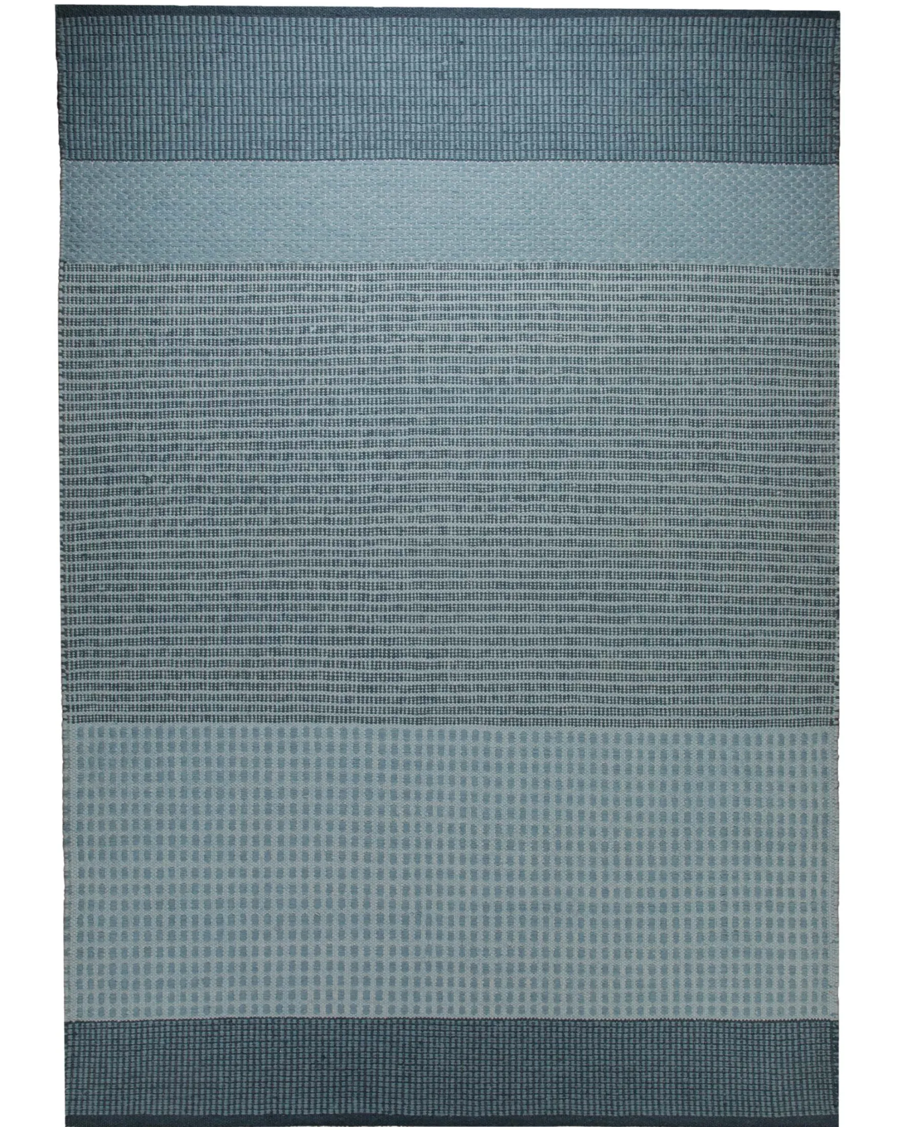 Handwebteppich Wolle Struktur graublau 160x230 cm