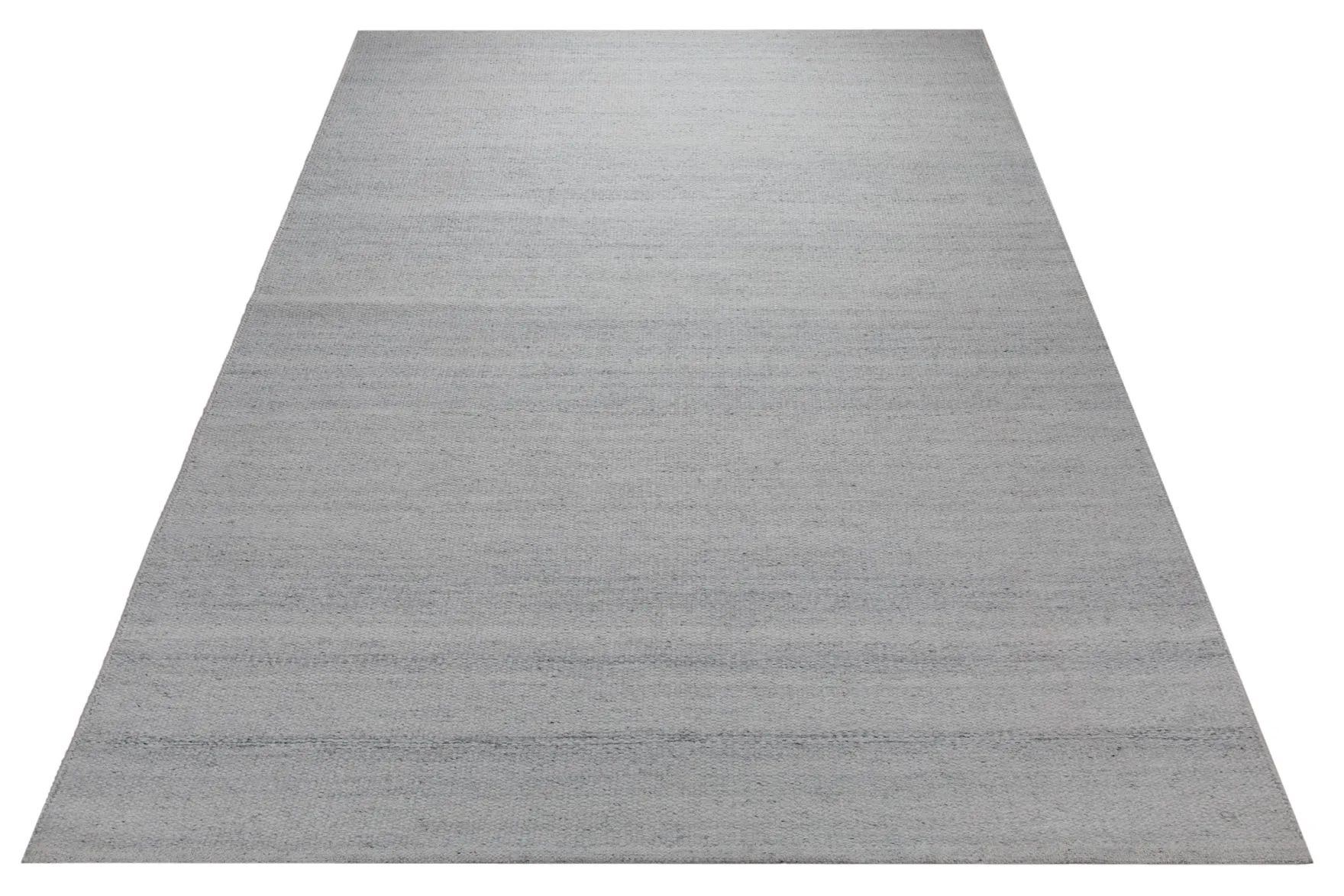 Handwebteppich Wolle Struktur hellgrau 160x230 cm