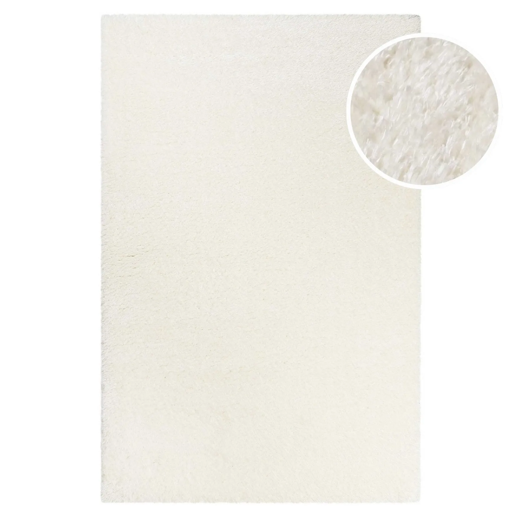 Hochflor Teppich Weiß Creme "Toubkal" WECONhome