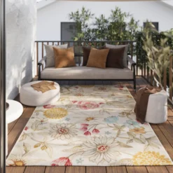 In & Outdoorteppich Beige