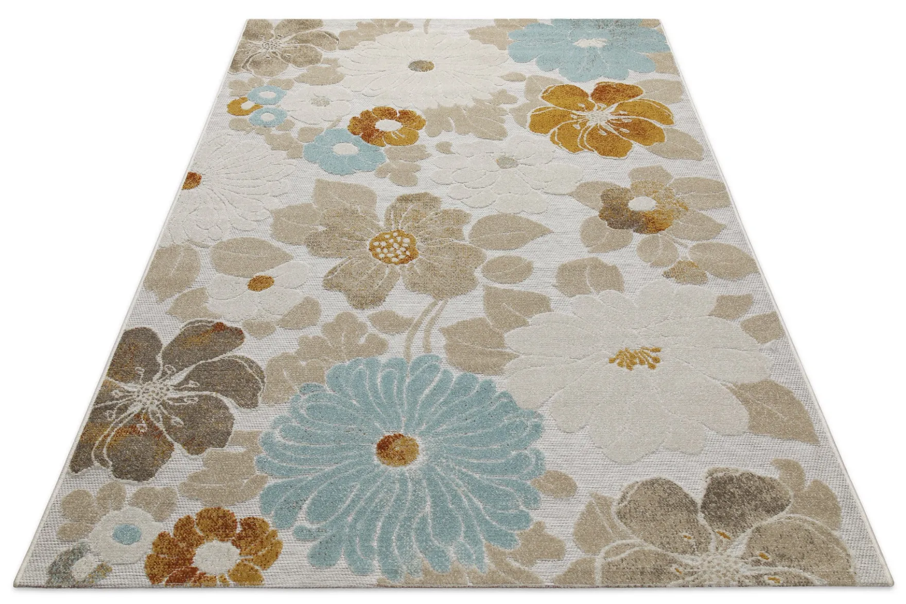 In & Outdoorteppich Beige "BeachFlower" WECONhome