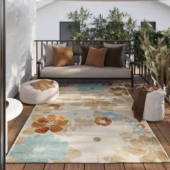 In & Outdoorteppich Beige