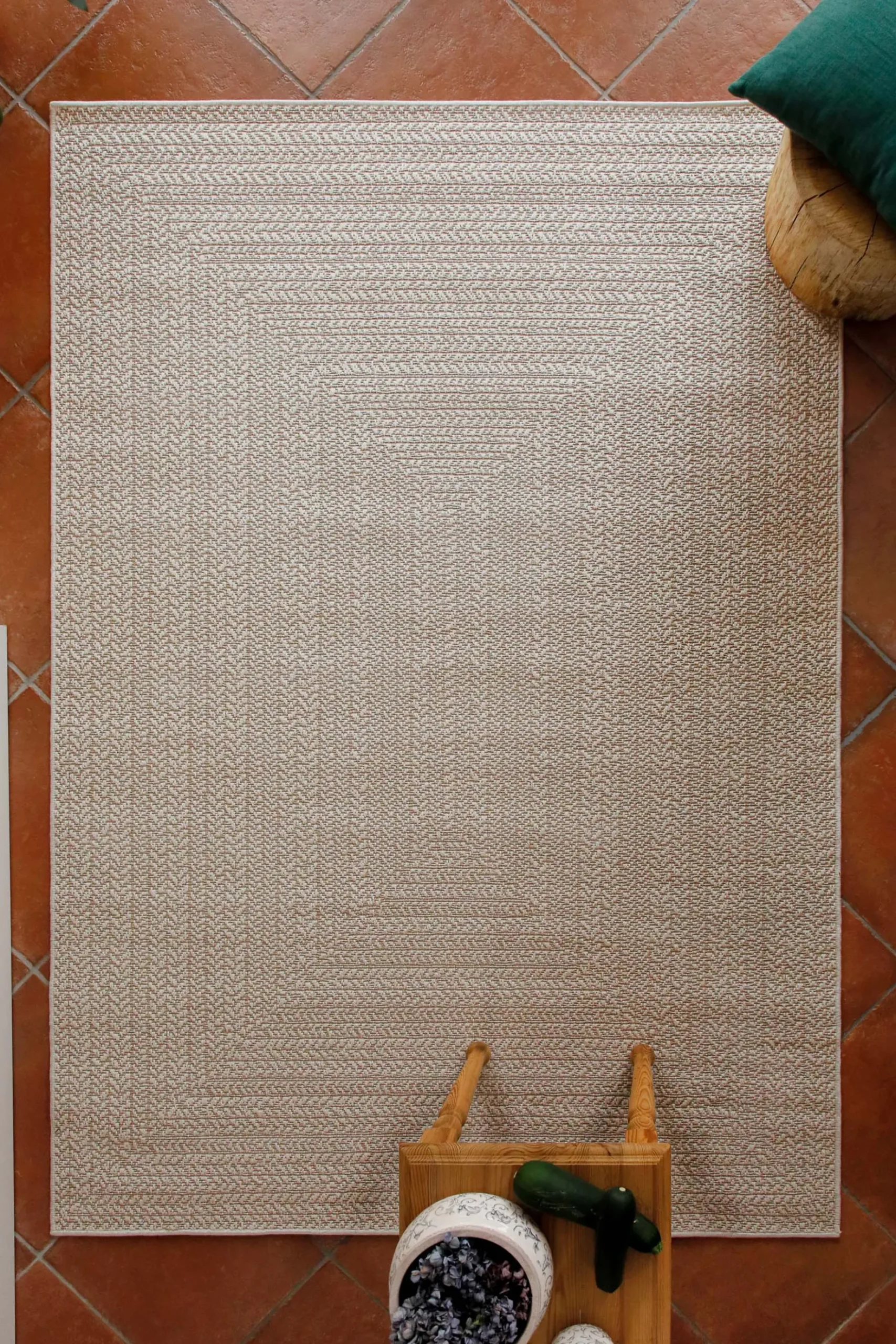 In- & Outdoor Teppich Beige "Layo" WECONhome