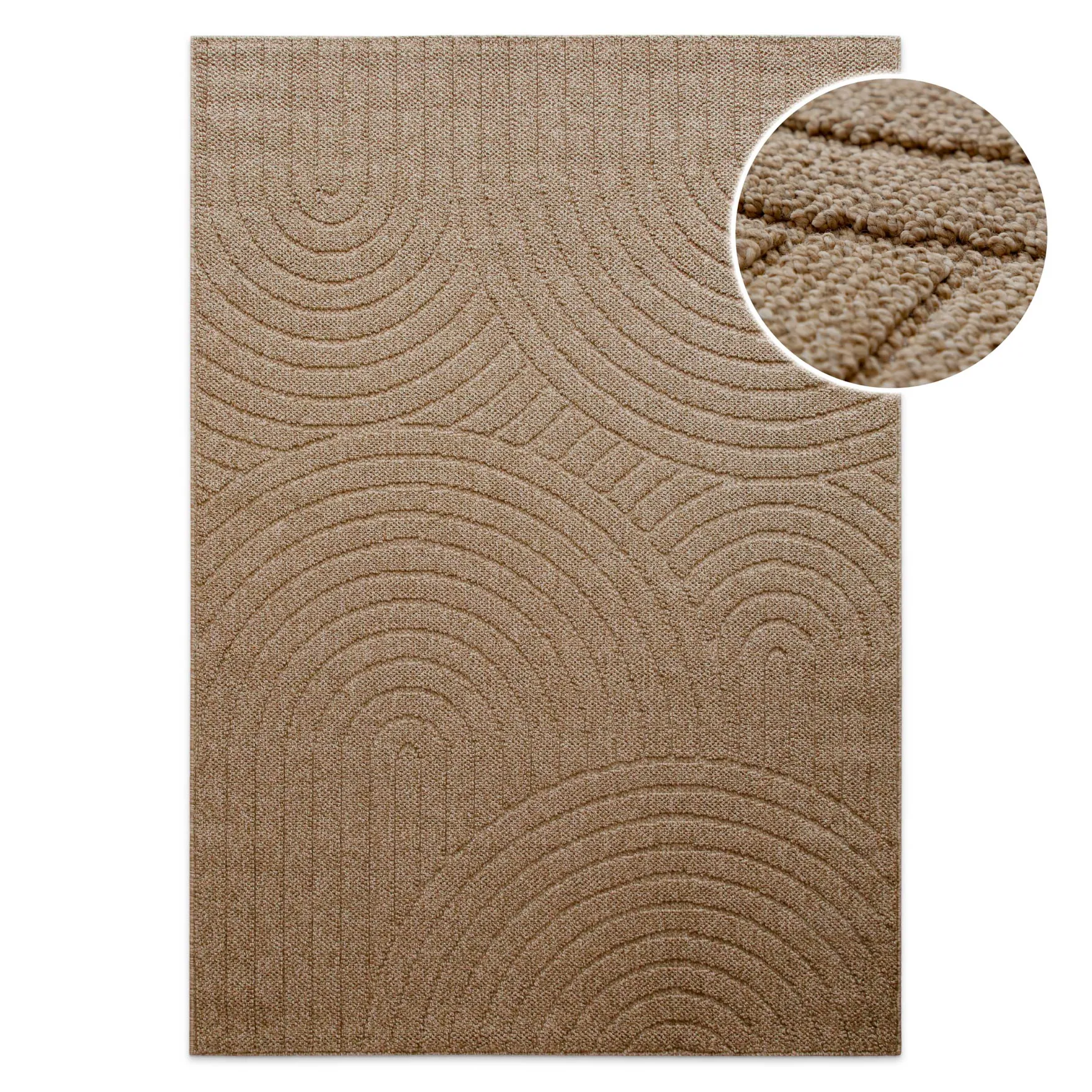 In- & Outdoor Teppich Natur "Monoq" WECONhome