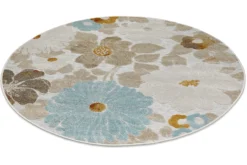 In & Outdoorteppich Rund Beige