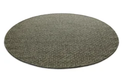In- & Outdoor Teppich Rund Grau Olive, pflegeleicht & wetterfest 